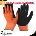 SRSAFETY Latex en laine de lin doublé en nylon tricoté au gant de palme, gants de sécurité en latex et en latex.